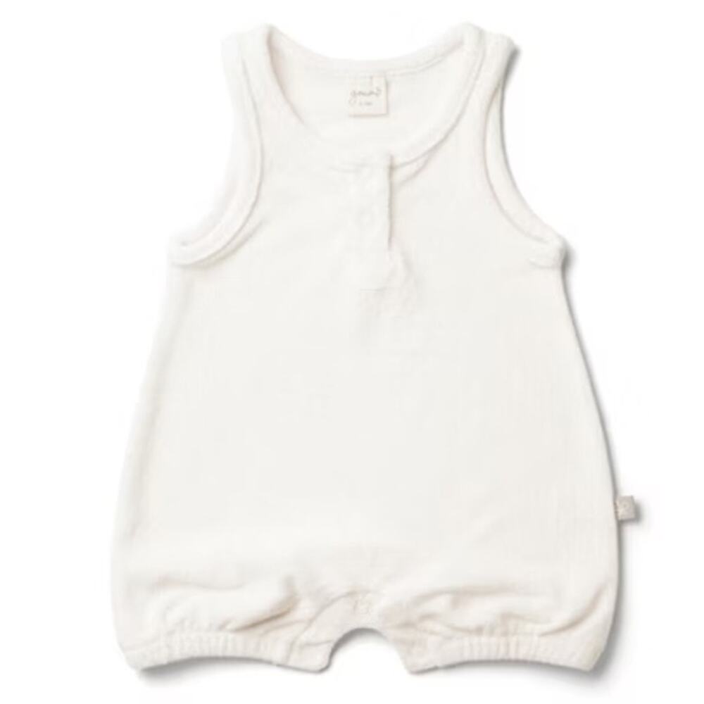 Goumikids Viscose + Organic‎ Cotton Terry Quick Change Romper NWT 3-6 months